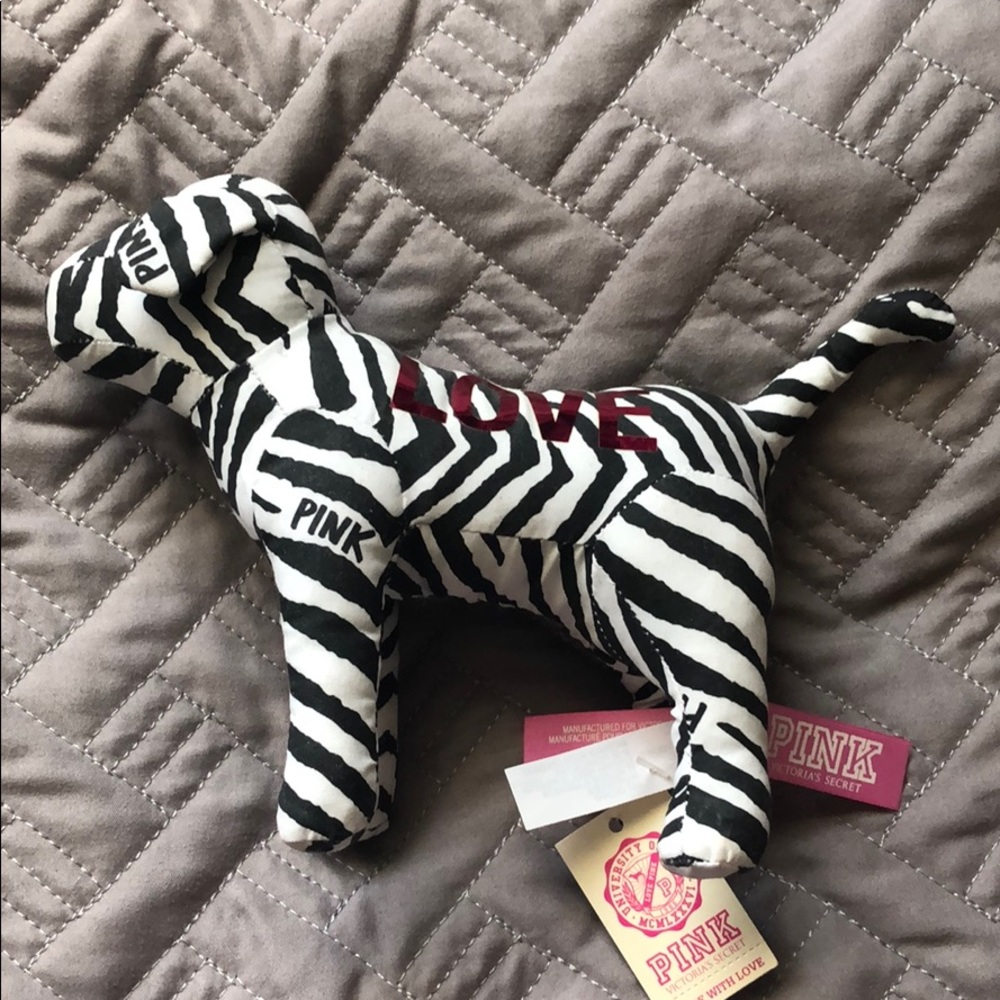 RARE VS Pink Plush Dog Zebra and Pink